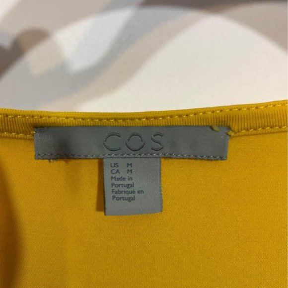COS woman’s canary yellow a line dress. Large front pockets. Size M. - Picture 2 of 10
